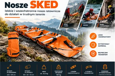 Nosze SKED – lekkie i wszechstroxnne nosze ratownicze do działań w trudnym terenie
