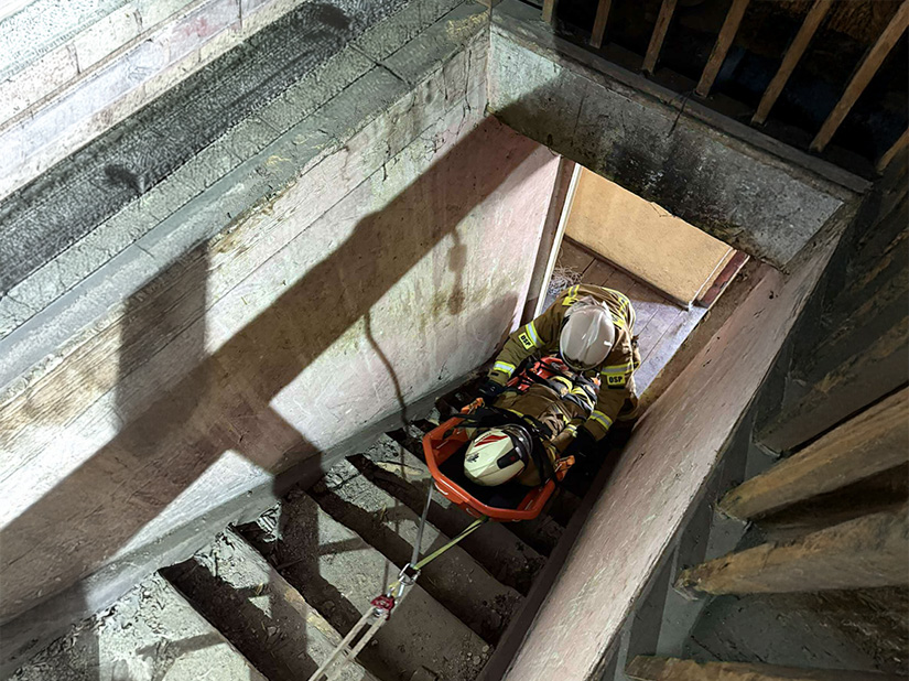 Nosze kubełkowe w akcji ratowniczej