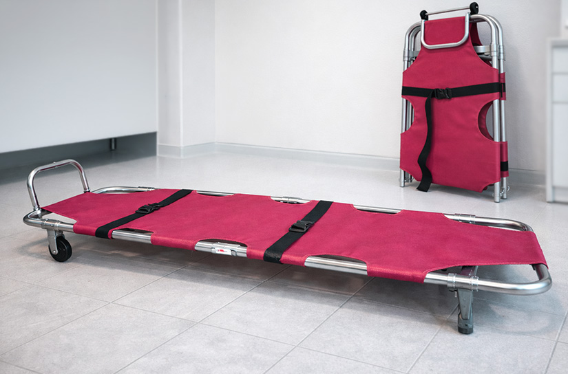 Nosze ewakuacyjne bordowe brezentowe